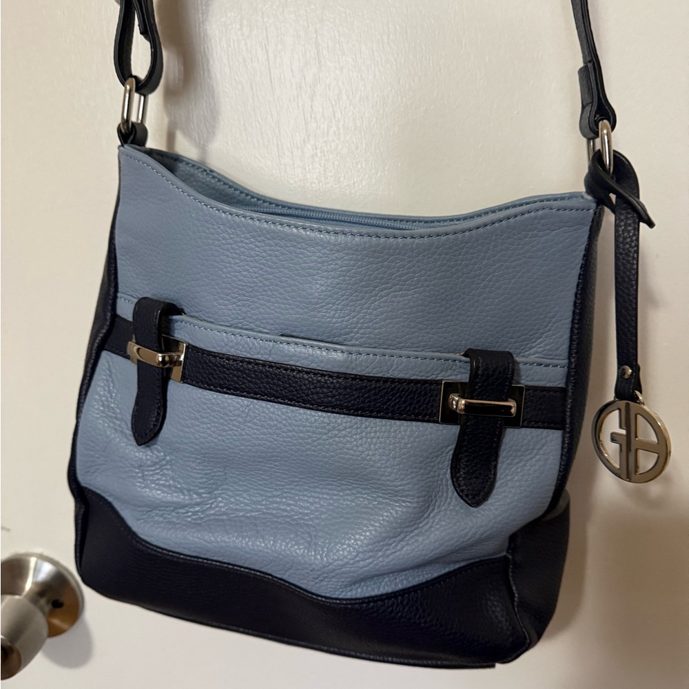 Giani Bernini Blue and Black Crossbody Bag - Picture 2 of 5